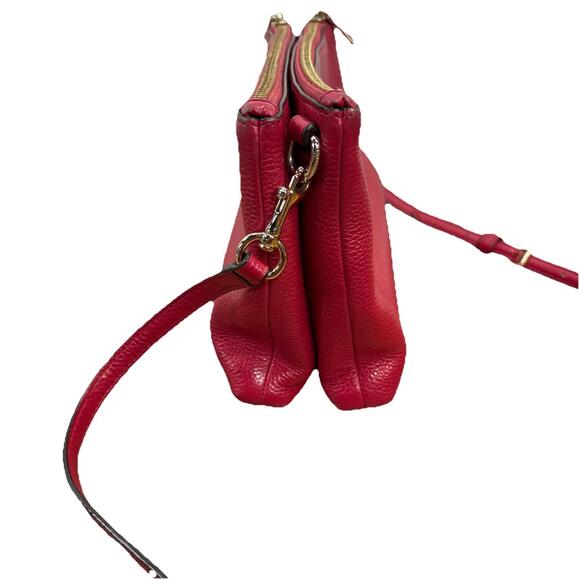 COACH Lyla Double Zip Pocket Crossbody, Strawberry Leather F38273 - Picture 5 of 16